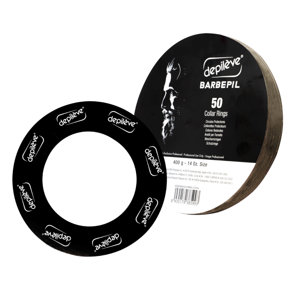 Barbepil Black Collar Rings