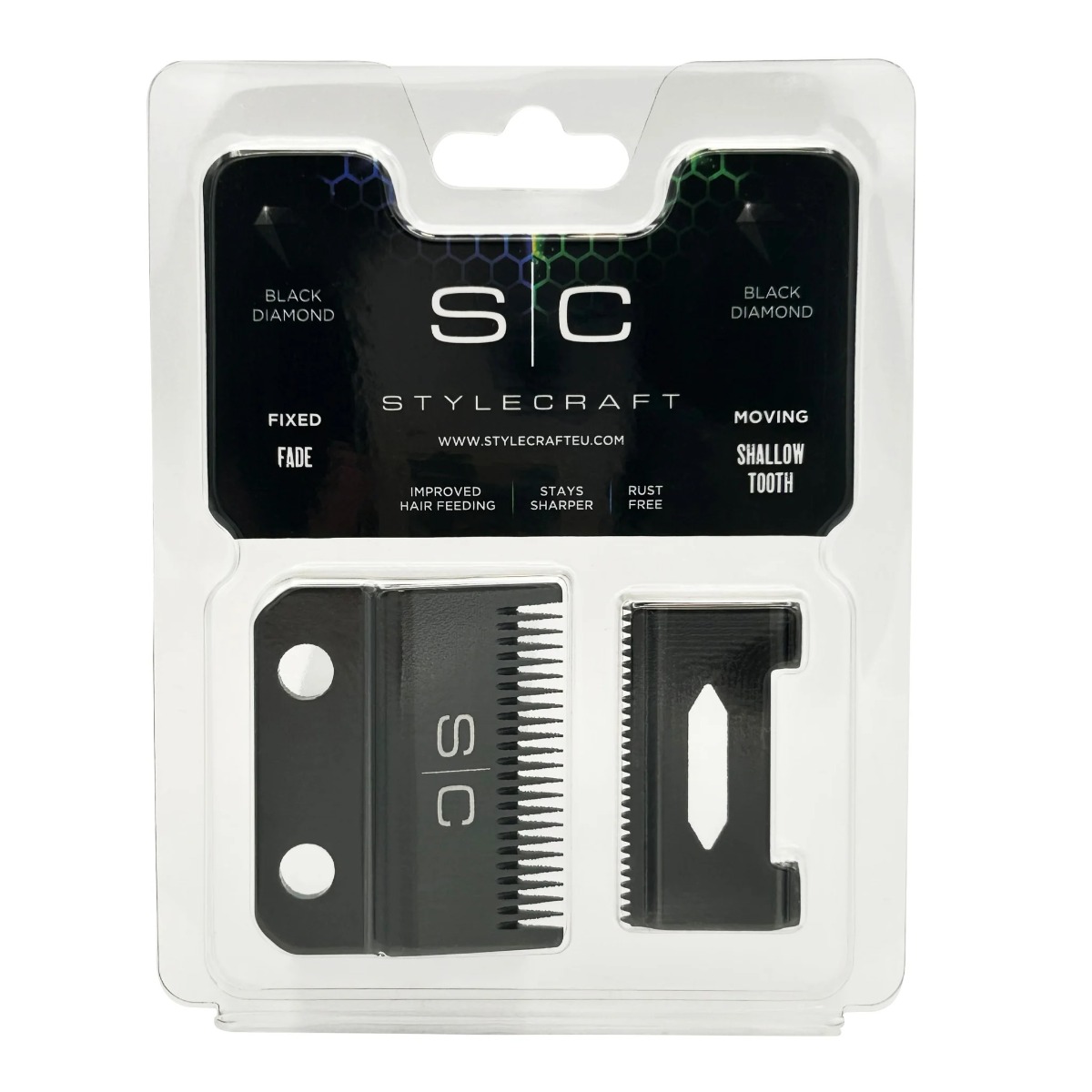 StyleCraft Clipper Blade Set - DLC Fixed Fade Blade with Shallow Tooth Cutter
