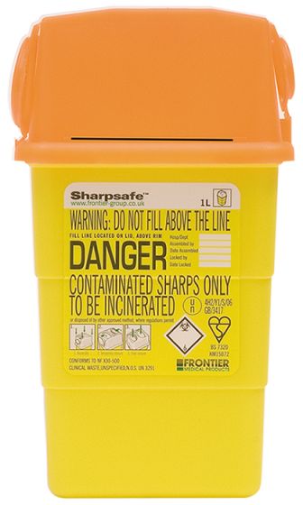 1 Litre Sharpsafe Blades Disposal Box