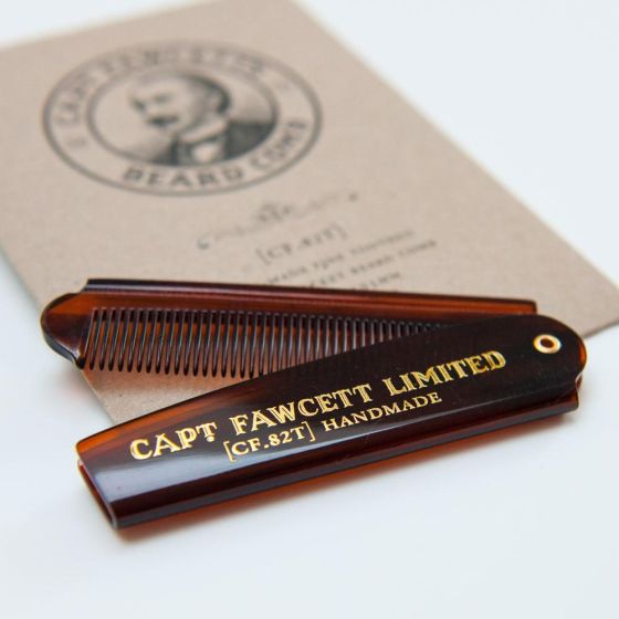 Captain Fawcett Folding Pocket Beard Comb