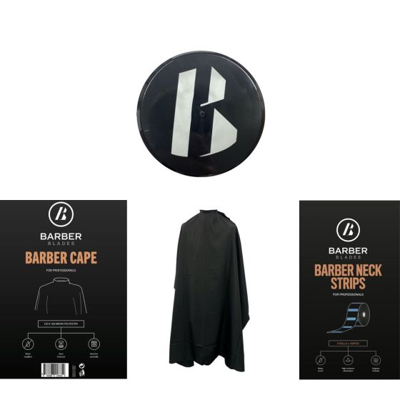 Barber Blades Bundle - Cape / NeckStrips / Holder