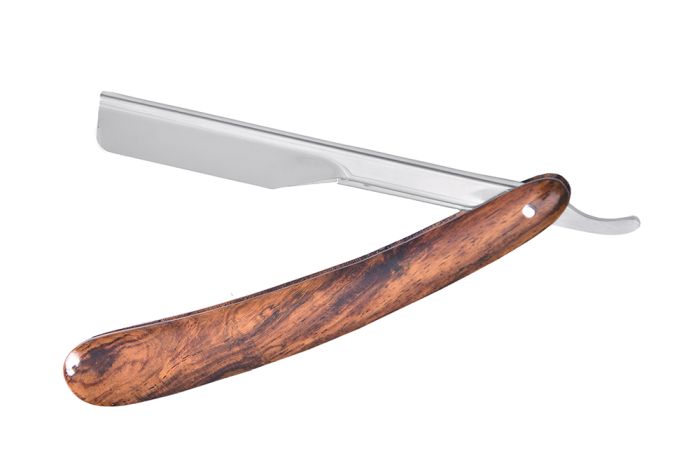 Barber Range Cut Throat Razor - Wooden Handle