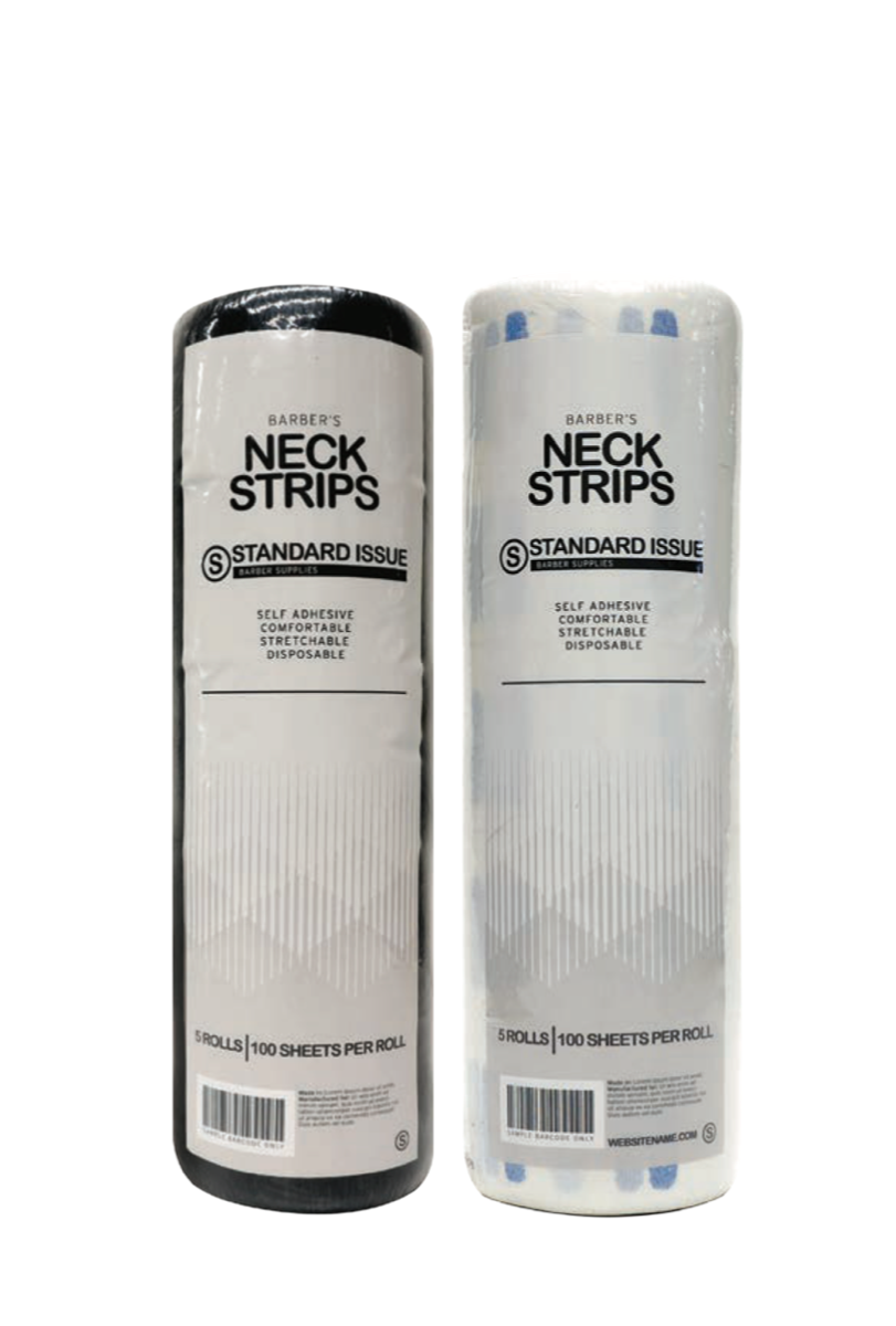 Standard Issue Barber Neck Strips (Black / White)